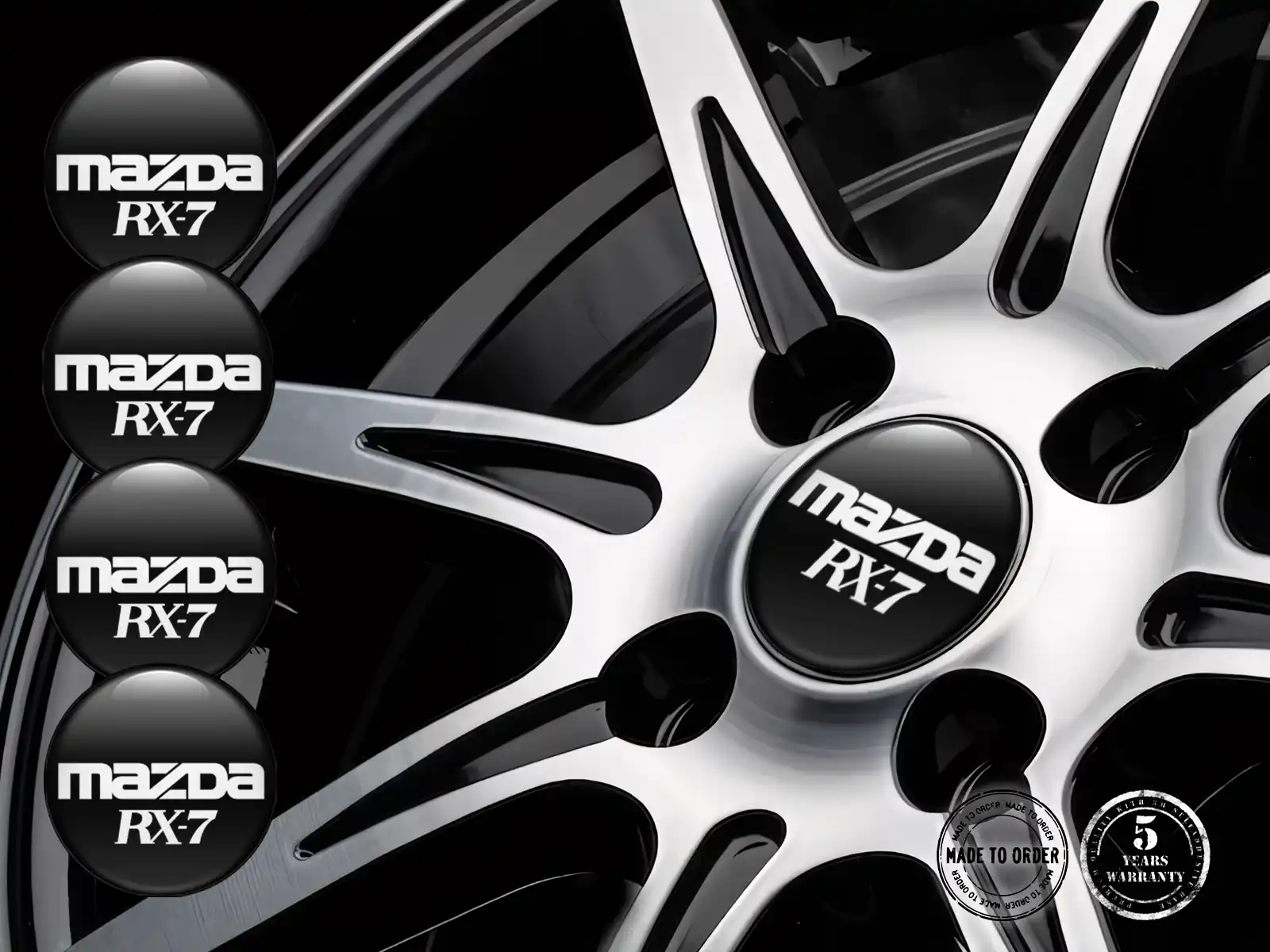 Mazda Pegatina de Silicona Logo Calcomanías de Rueda de Lujo